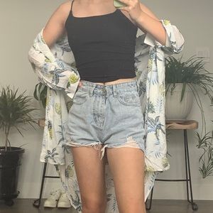 beach button up cover up